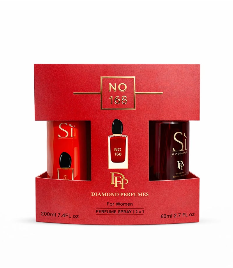 Diamond Perfumes GIFT SET NO 168 PERFUUME SPRAY 2*1 For Women - Image 2
